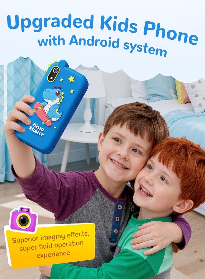 KOKODI 4 Inch Kids Smart Phone, Touchscreen HD Dual Camera Cell Phone for Children, Birthday Gifts Dinosaur Learning Toys for Boys 3-10, First Preschool EducationToy with 200+ Games，Powered by Android - Image 3